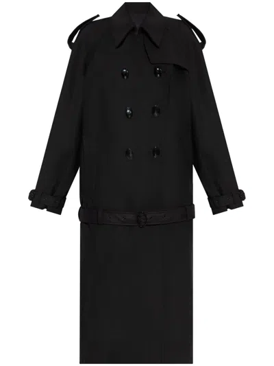 Givenchy Double-breasted Belted Trench Coat In Black