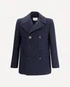 Givenchy Men Double-breasted Coat In Blue
