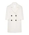 Givenchy Double Breasted Coat In Wool In White