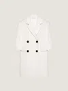 Givenchy Lapel Double-breasted Wool Coat Wide In White
