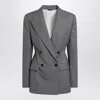 Givenchy Double Breasted Jacket In Wool In Gray