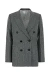 Givenchy Double Breasted Jacket In Gray