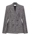 Givenchy Double-breasted Jacket In Herringbone Mixed Wool In Multi
