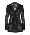 Givenchy Double-breasted Jacket In Lace In Black