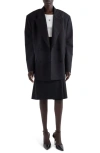 GIVENCHY DOUBLE BREASTED OVERSIZE WOOL & MOHAIR BLAZER