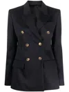 Givenchy Wool Blend Blazer With Back Slit And Multiple Pockets In Blue