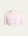 Givenchy Double-breasted Satin Bolero In Baby Pink