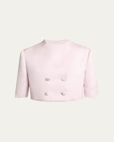 Givenchy Double-breasted Satin Bolero In Pink