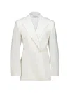 Givenchy Cocoon Double-breasted Tailored Blazer In White