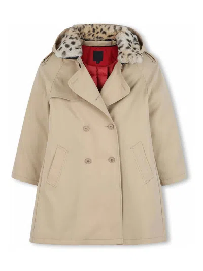 Givenchy Kids' Double-breasted Trench Coat In Brown