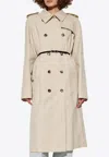 Givenchy Double-breasted Trench Coat With Belt In Cream