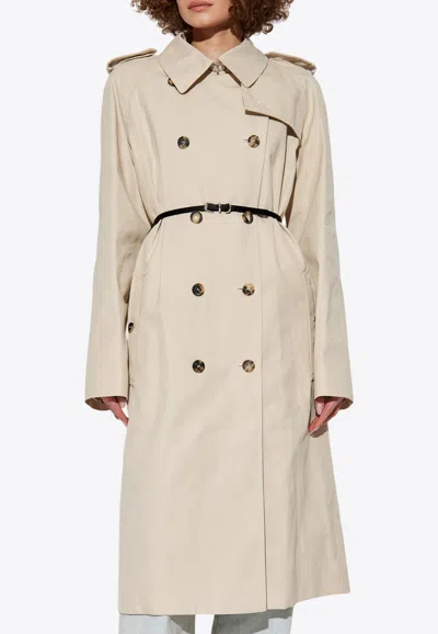 GIVENCHY DOUBLE-BREASTED TRENCH COAT WITH BELT