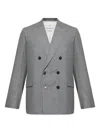 Givenchy Double-breasted Wool Blazer In Gray