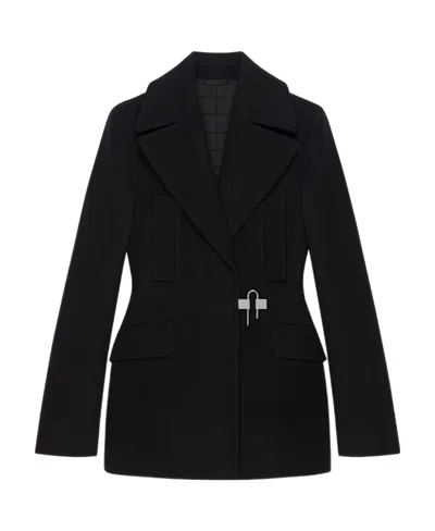 GIVENCHY GIVENCHY U-LOCK BUCKLE QUILTED PEACOAT