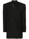 Givenchy Oversize Double-breasted Black Wool Jacket Women In Black