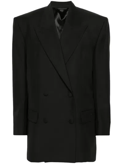 Givenchy Oversize Double-breasted Black Wool Jacket Women