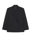 Givenchy Double-breasted Wool-blend Blazer In Black