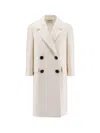 Givenchy Lapel Double-breasted Wool Coat Wide In White
