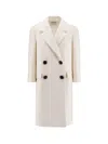 Givenchy Lapel Double-breasted Wool Coat Wide In Neutral