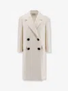 Givenchy Lapel Double-breasted Wool Coat Wide In White