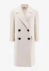 Givenchy Lapel Double-breasted Wool Coat Wide In White