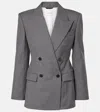 Givenchy Double-breasted Wool Structured Jacket Clothing In Green