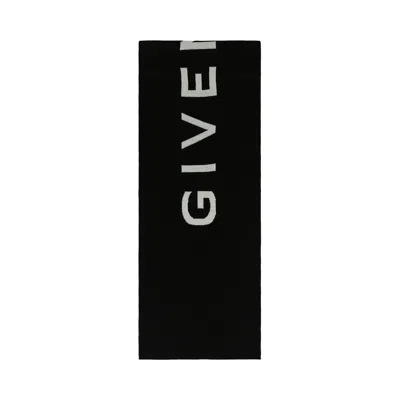Pre-owned Givenchy Double Face 4g Logo Scarf 'black/white' | Brown | Men's Size Onesize