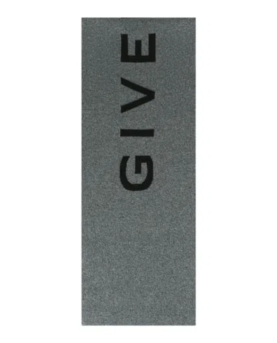 Givenchy Double Face Logo Scarf In Gray