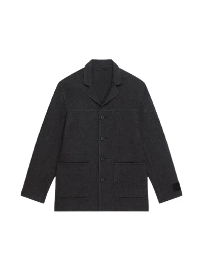 Givenchy Double-faced Cashmere Jacket For Men In Dark Grey