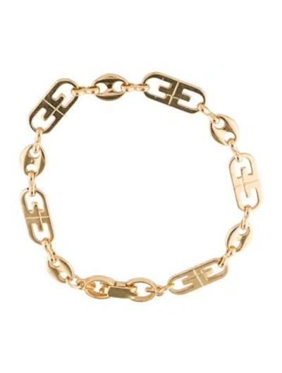 Pre-owned Givenchy Double G Link Bracelet, 7.25" In Multi