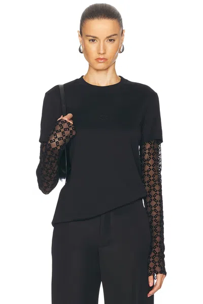 Givenchy Double Layer T-shirt In 001-black