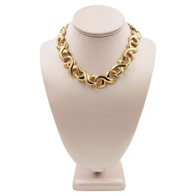 Pre-owned Givenchy Double Loop Gold Necklace In Multi