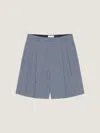 Givenchy Whiteblue Check Pattern Shorts In Blue