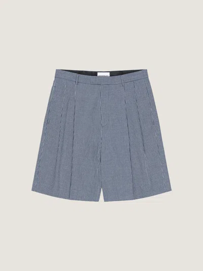 Givenchy Double Pleat Checked Bermuda Shorts In Cotton In Multi