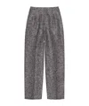 Givenchy Double Pleat Pants In Herringbone Mixed Wool In Multi