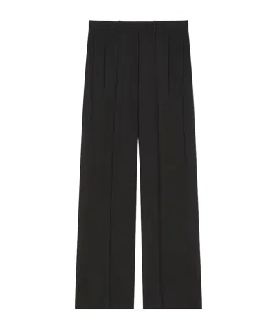 Givenchy Pantalon Double Plis En Laine Et Mohair In Black