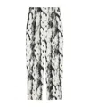 Givenchy Double Pleat Pants In Wool With Hair Print In White