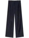 Givenchy Double Pleat Striped Pants In Wool In Blu