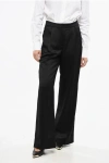 Givenchy Double-pleated Wool Palazzo Pants In Black