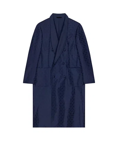 GIVENCHY COAT IN DOUBLE FACE MONOGRAM 72 JACQUARD
