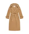Givenchy Trench-coat In Double Face Wool With Removable Hood In Camel/natural