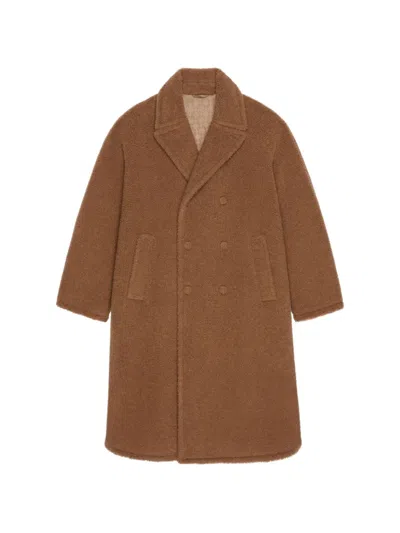 Givenchy Double-breasted Coat In Brown