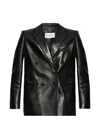 Givenchy Double-breasted Leather Jacket In Black