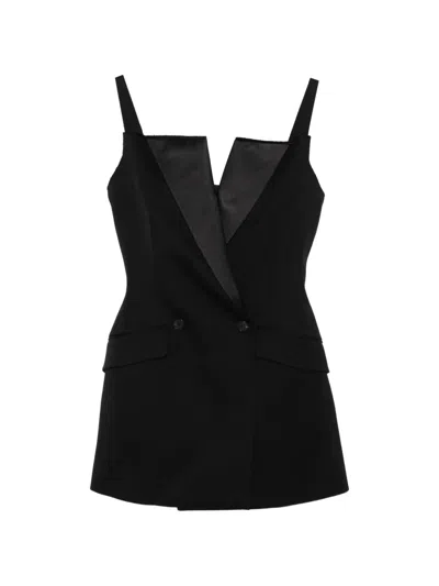 Givenchy Double-breasted Mini Dress In Black