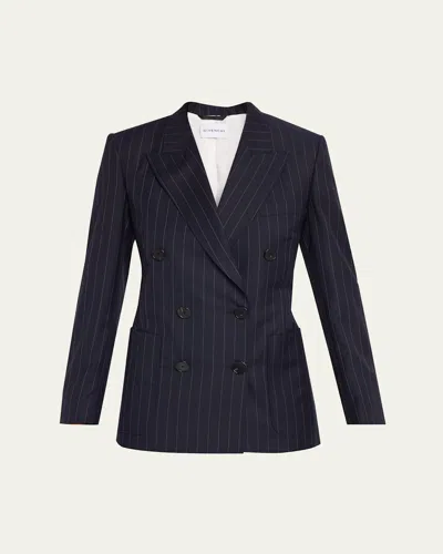 GIVENCHY DOUBLE-BREASTED PINSTRIPE WOOL JACKET