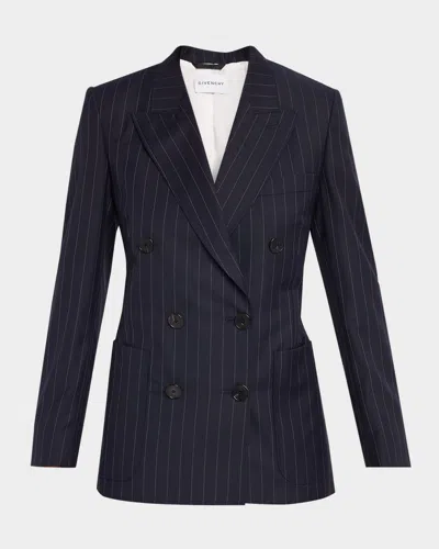 GIVENCHY DOUBLE-BREASTED PINSTRIPE WOOL JACKET