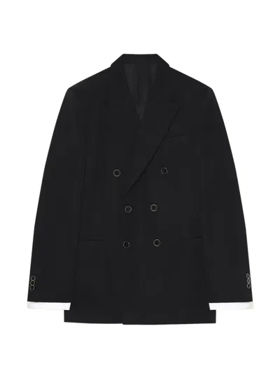 Givenchy Double-breasted Slim Fit Jacket In Wool In Black