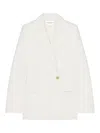 Givenchy Double-breasted Cocoon Jacket In Wool And Mohair In White