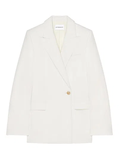 GIVENCHY DOUBLE-BREASTED WOOL AND MOHAIR COCOON JACKET
