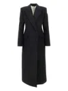 Givenchy Womens Regular-fit Double-breasted Wool Coat Black In Black
